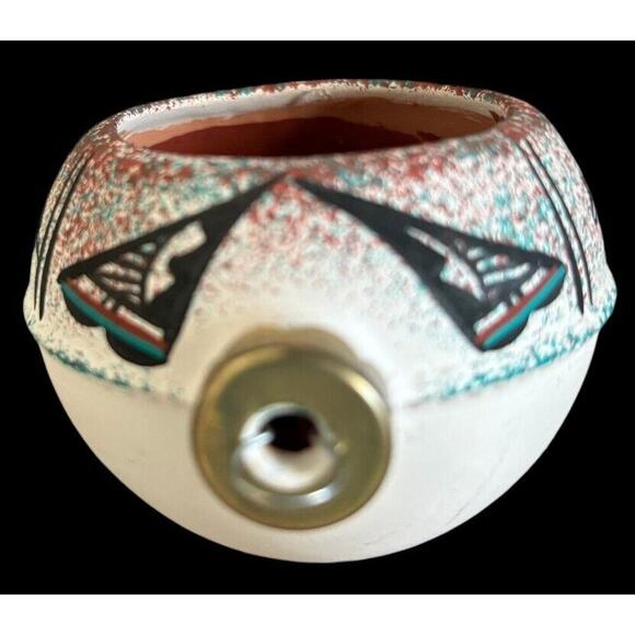 VTG Southwest Dine' Pottery Diorama Ornament Christmas Ball Art - Picture 4 of 7